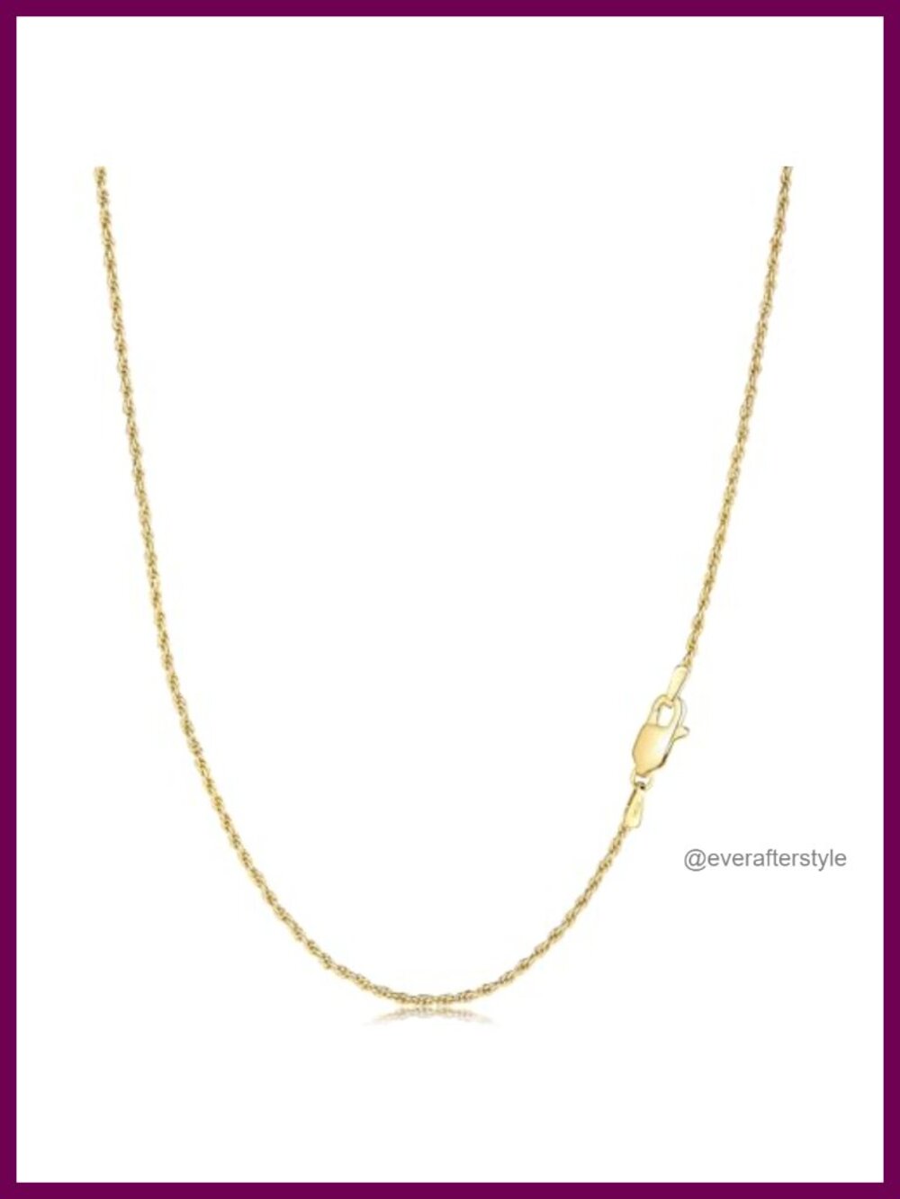 14K Gold Filled 1.5mm Rope Chain Necklace 16-24 inch Lobster Clasp